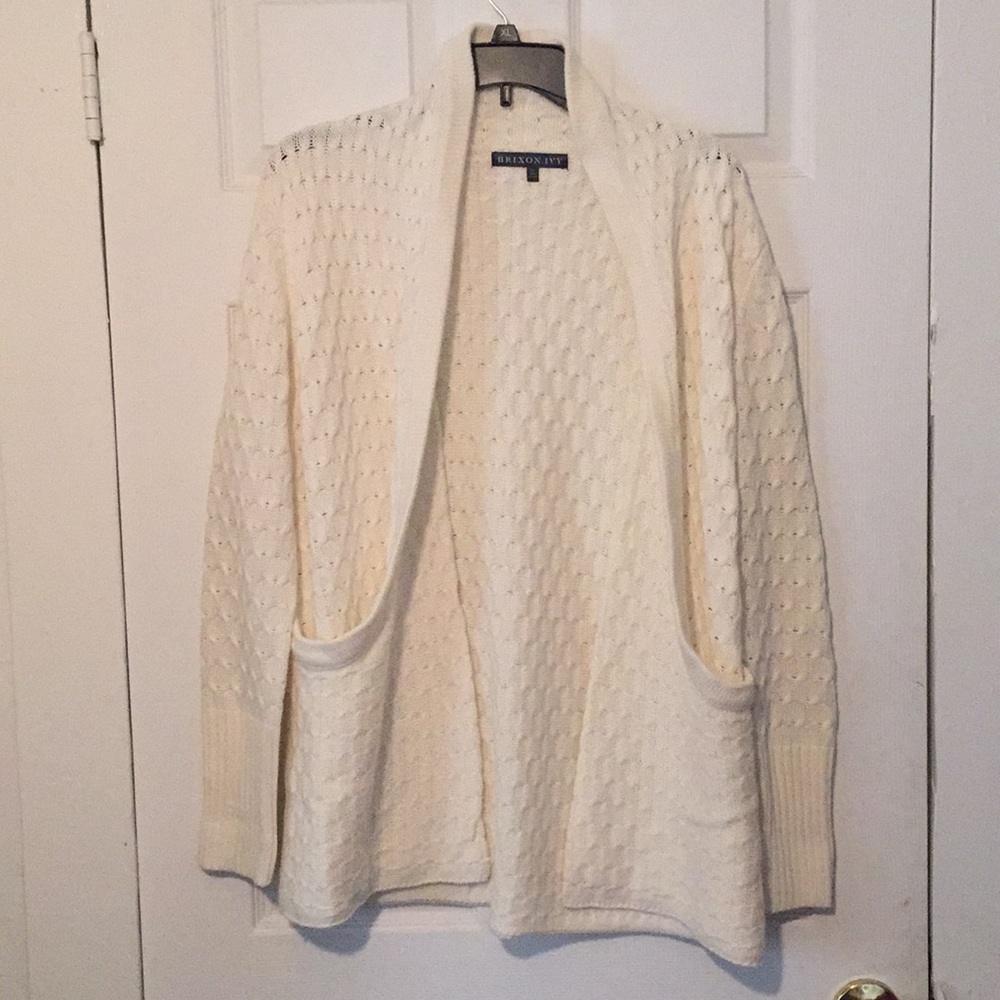 Brixon Ivy white knit sweater
